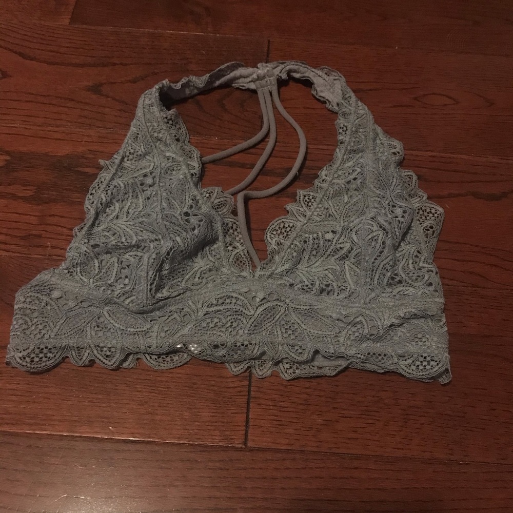 Gray lace brallette
